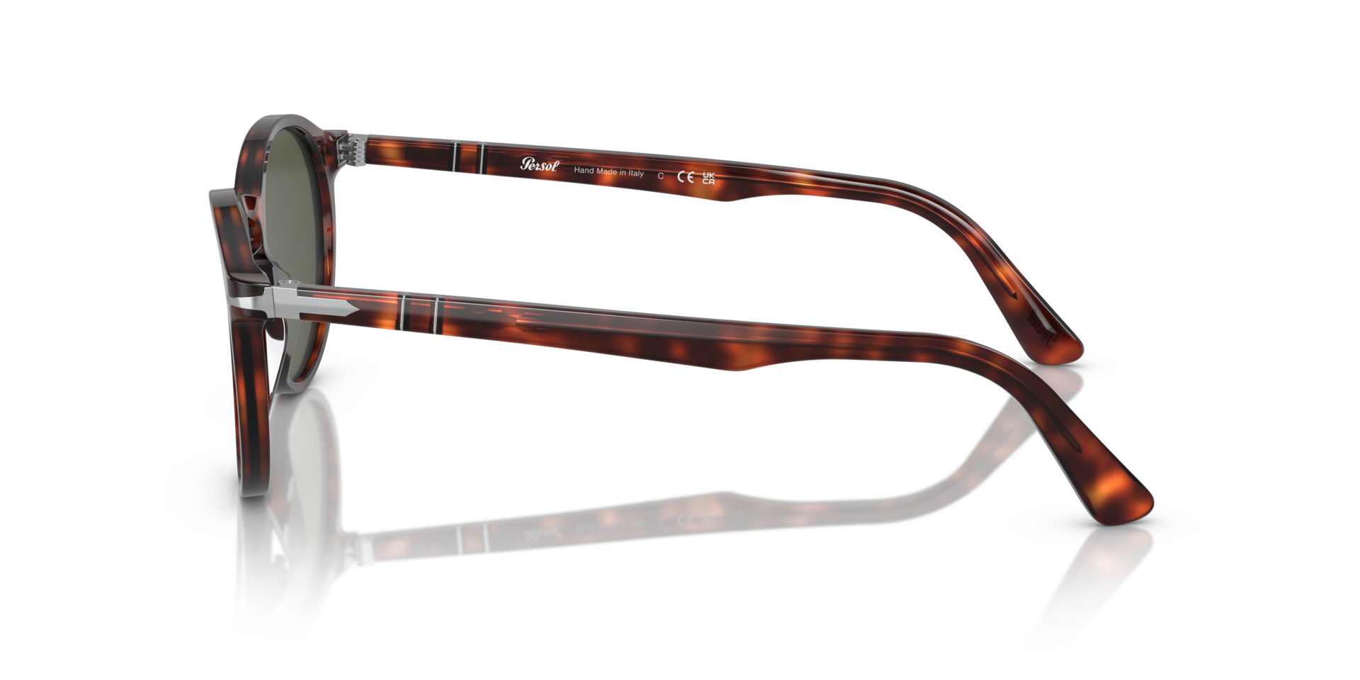 PO3171S Havana AcetaatSunglass Frames van B24, Zijaanzicht