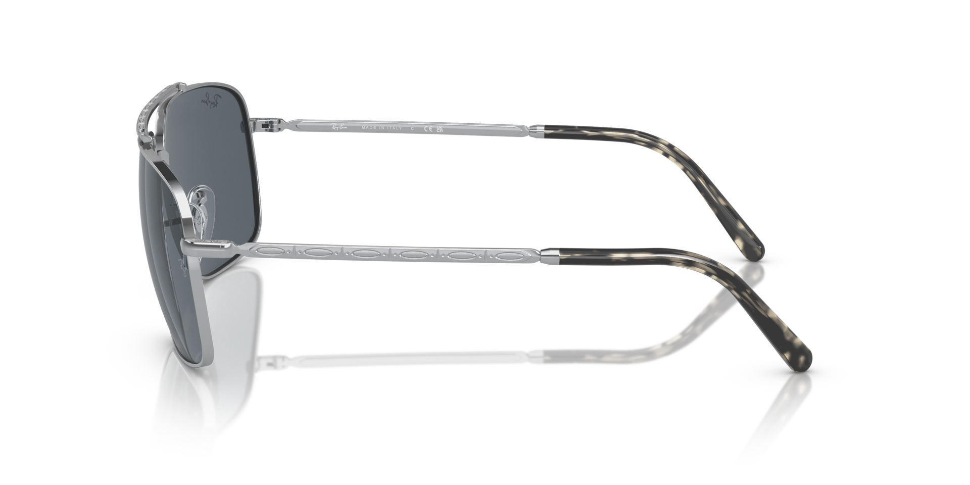 RB3796 Zilver MetaalSunglass Frames van B24, Zijaanzicht