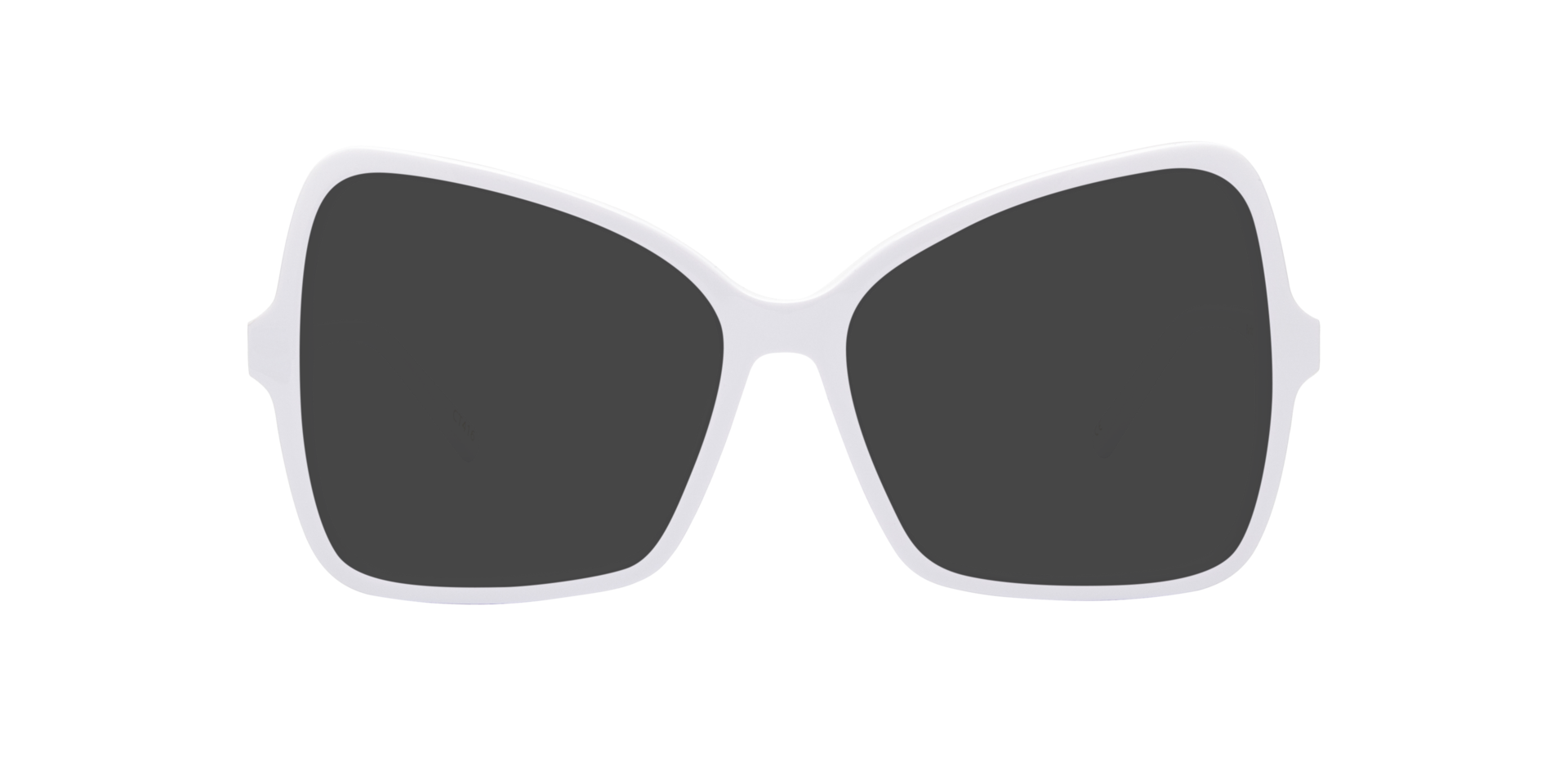 Bardot Shiny White AcetaatEyeglass Frames van B24, met getinte lenzen