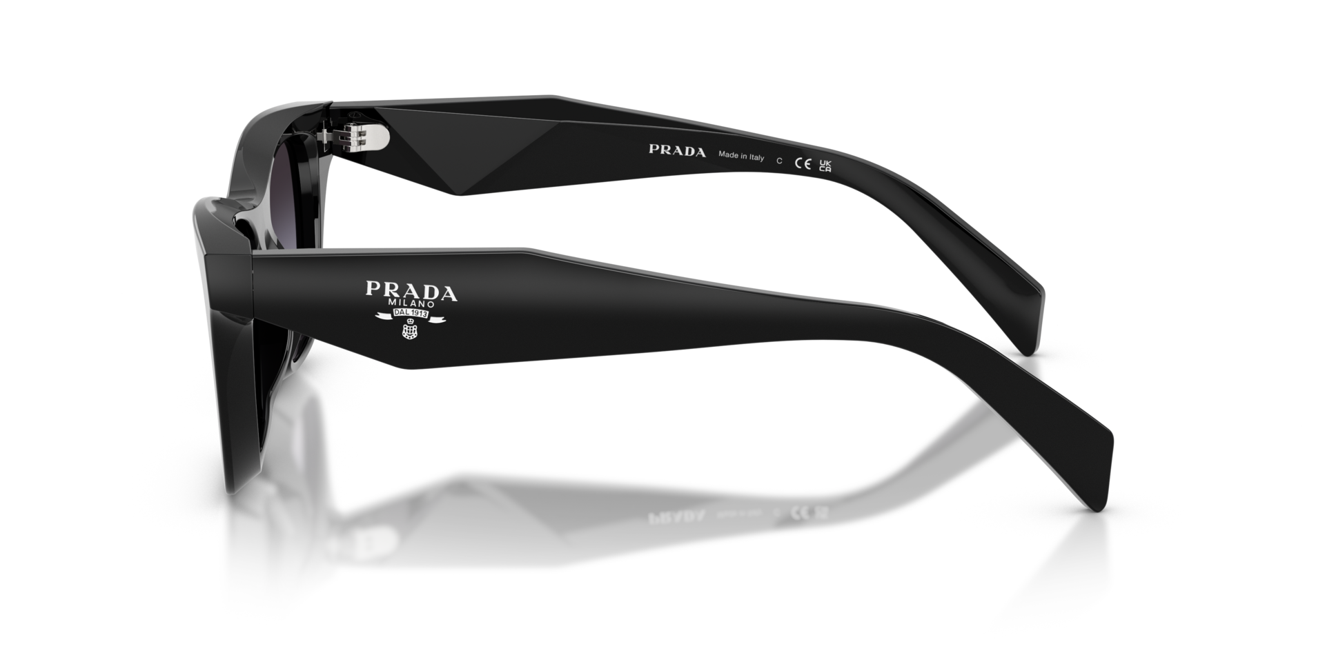 PR C07S Zwart AcetaatSunglass Frames van B24, Zijaanzicht