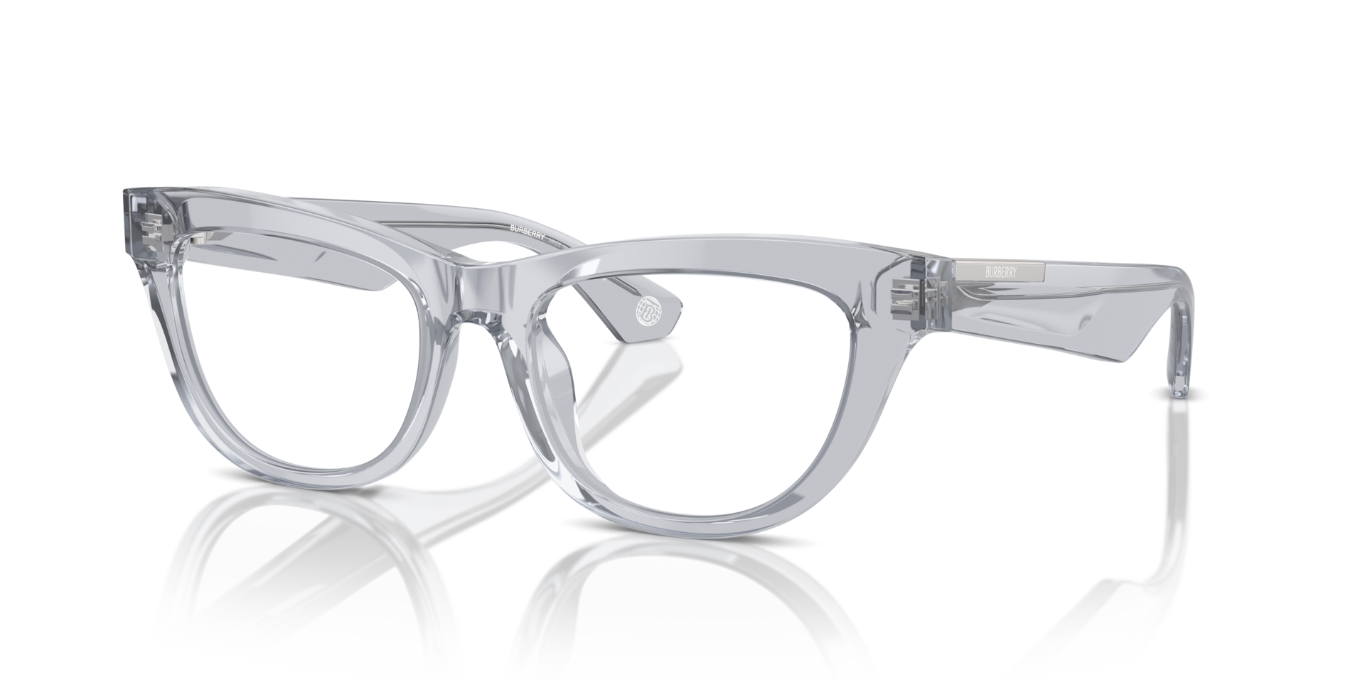 BE2406U Grijs AcetaatEyeglass Frames van B24, Hoekweergave