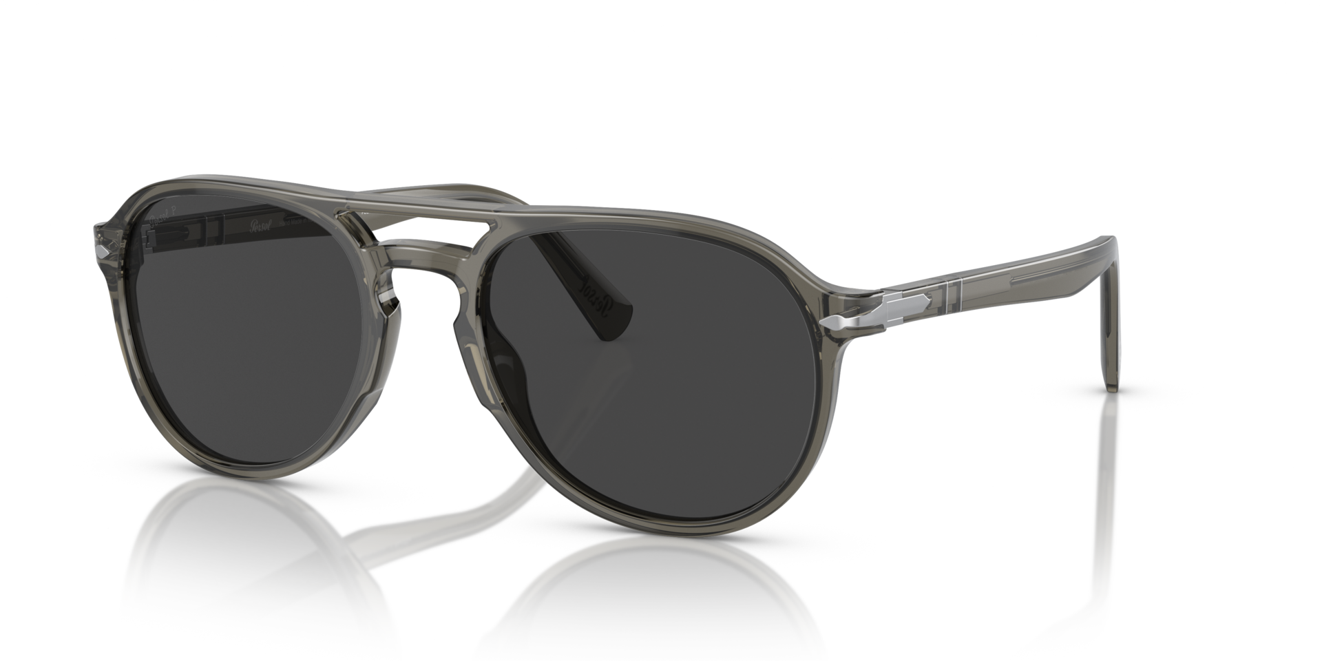 PO3235S Grijs AcetaatSunglass Frames van B24, Hoekweergave