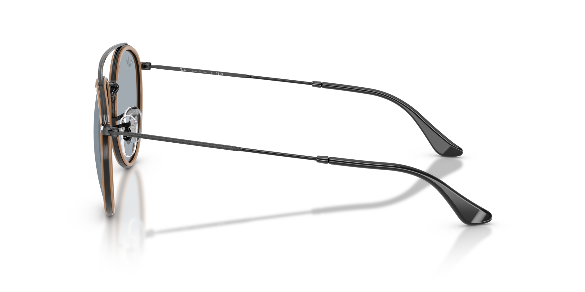 RB3647N Zwart MetaalSunglass Frames van B24, Zijaanzicht