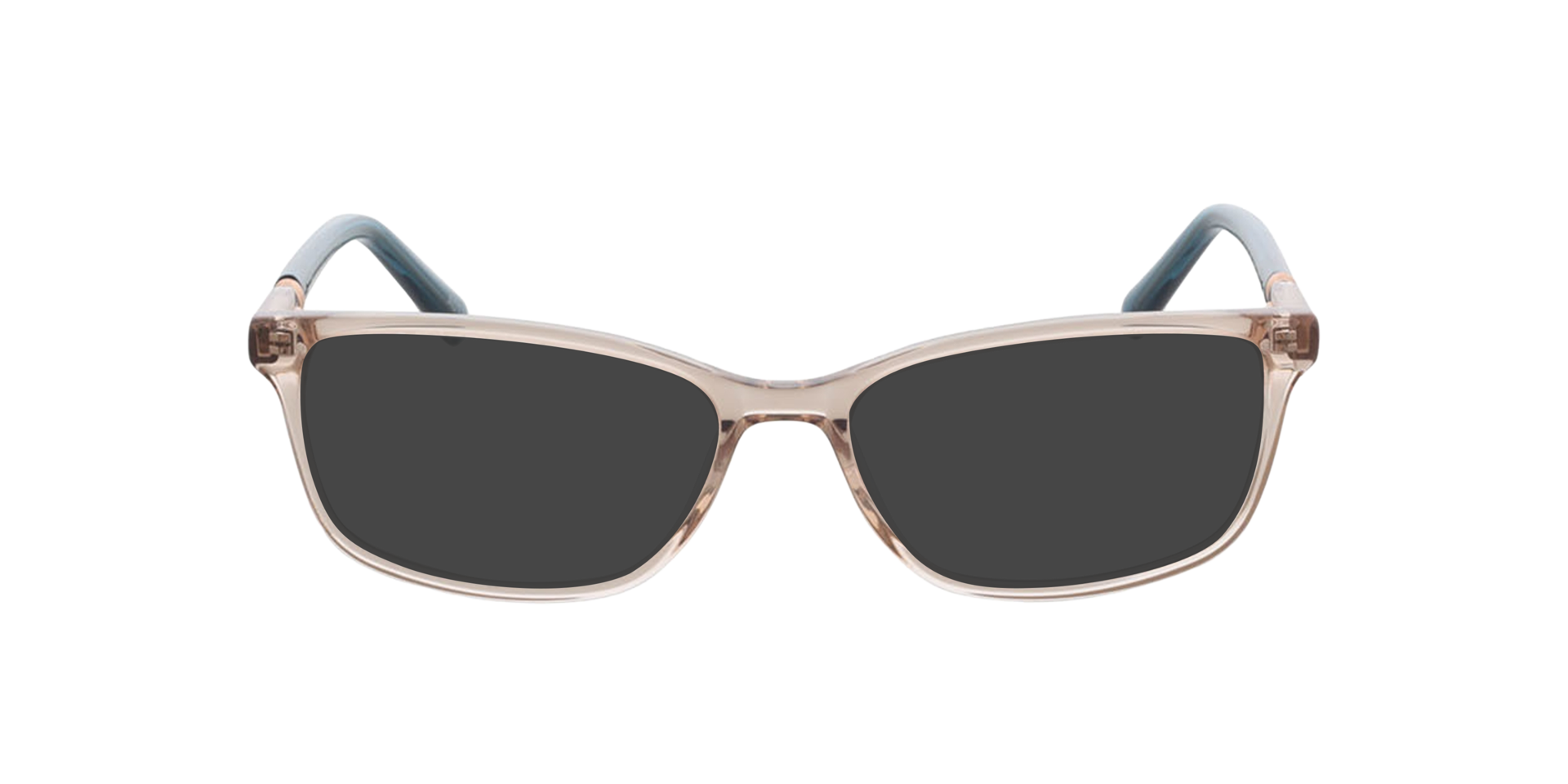 Zamora Crystal Nude  &  Crystal Blue AcetatEyeglass Frames von B24, mit getönten Gläsern