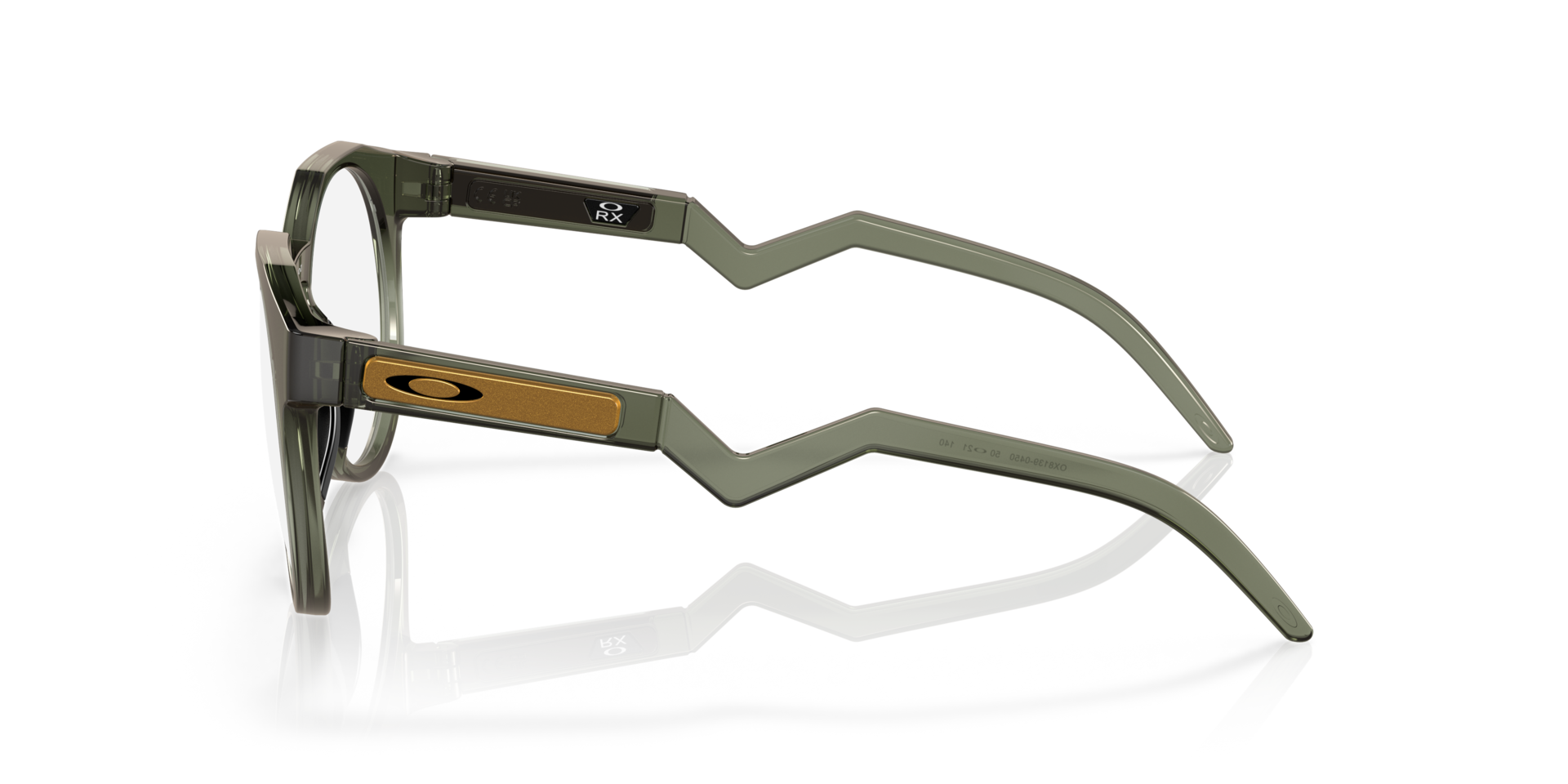 HSTN Olijfgroen Inkt KunststofSunglass Frames van B24, Zijaanzicht