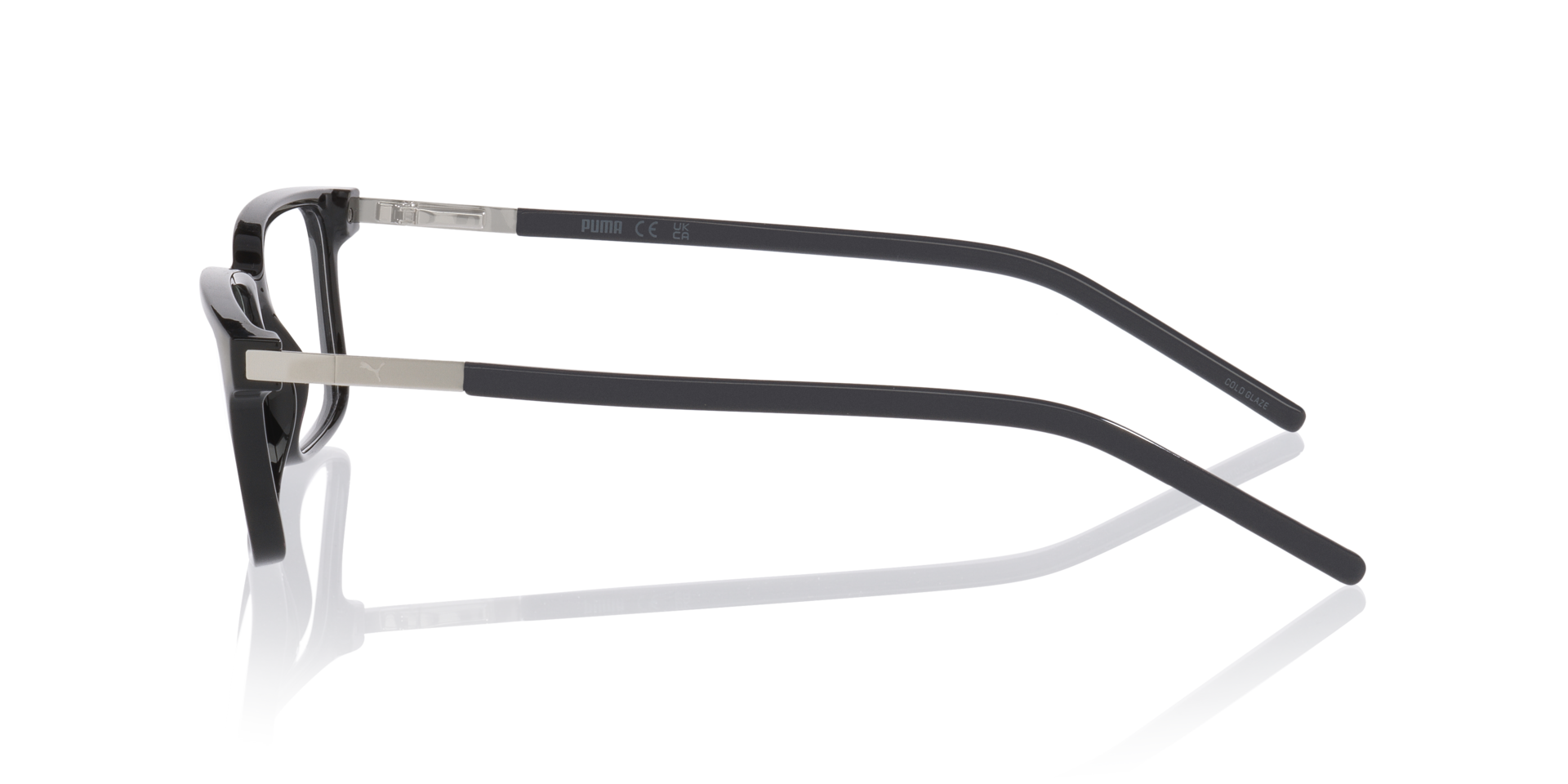 Pu0539O Zwart KunststofEyeglass Frames van B24, Zijaanzicht