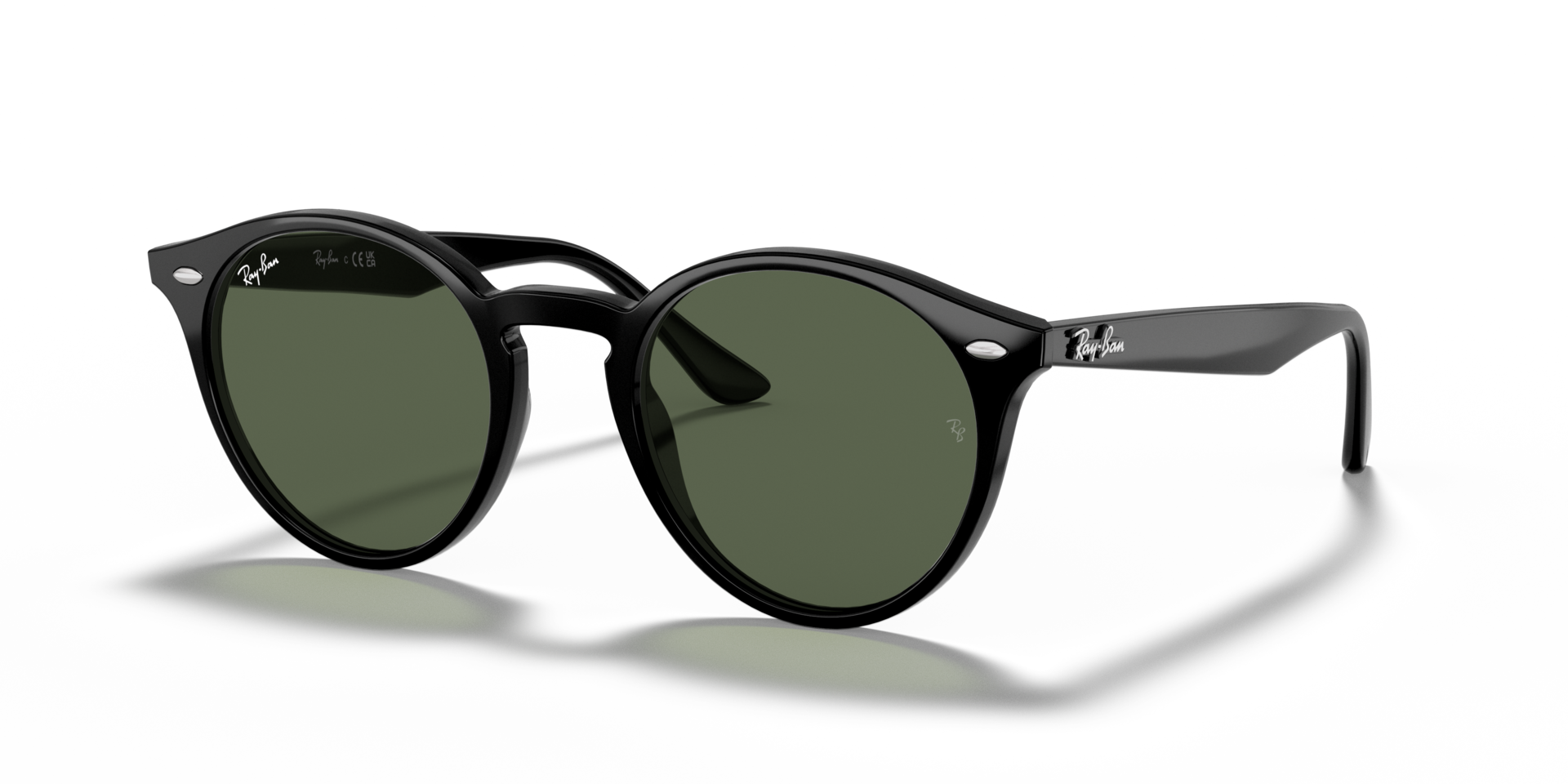 RB2180 Zwart KunststofSunglass Frames van B24, Hoekweergave