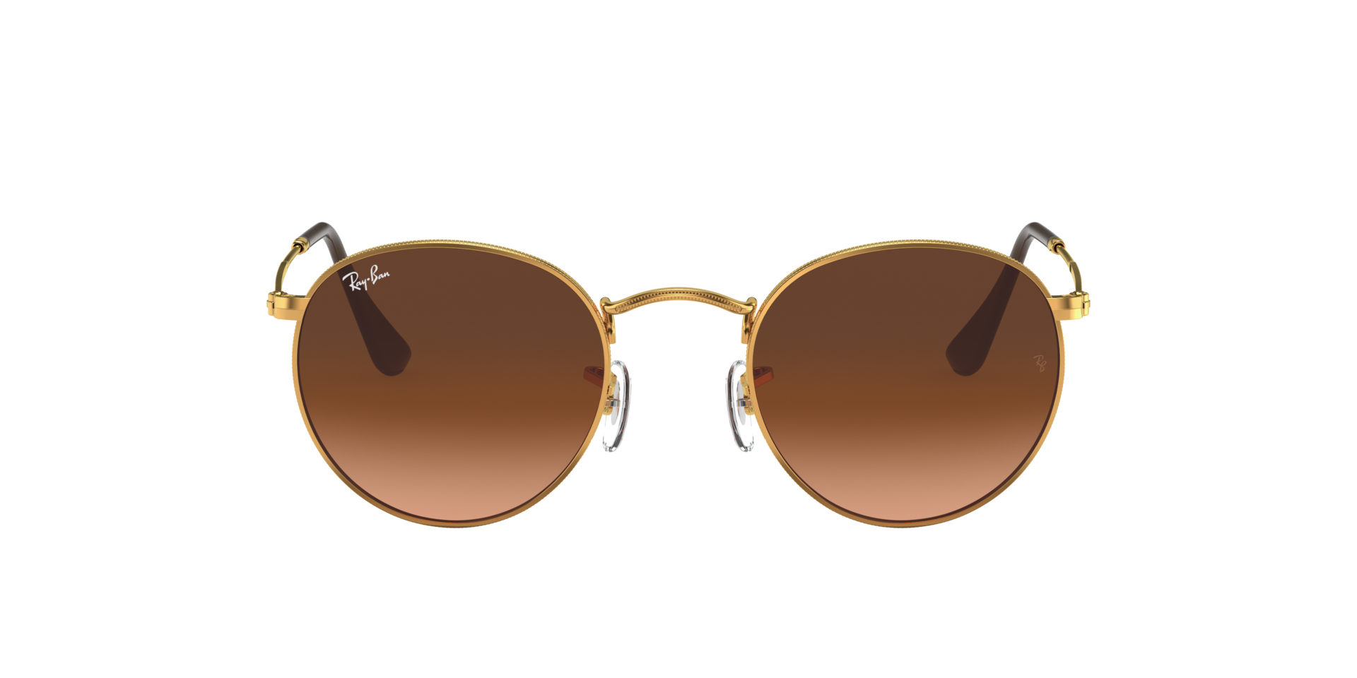 Round Metal Hellbronze MetallSunglass Frames von B24, mit getönten Gläsern