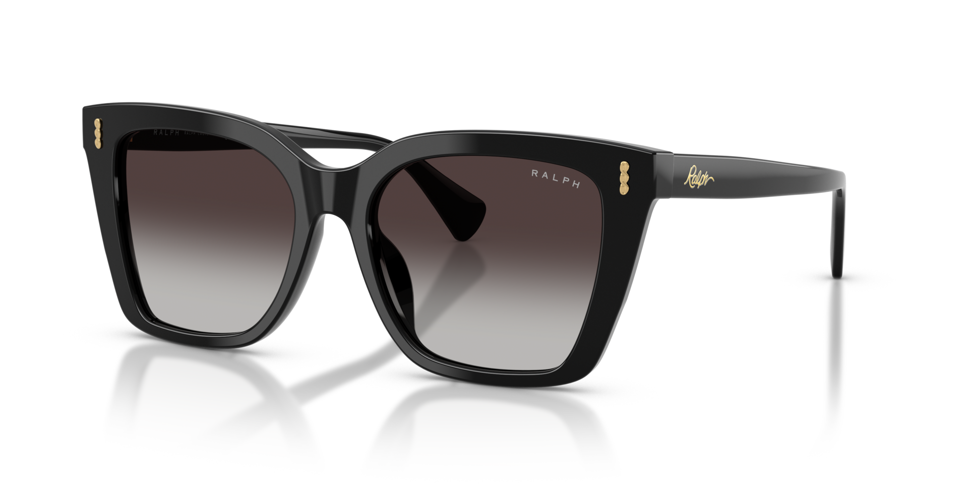 RA5349U Glanzend zwart AcetaatSunglass Frames van B24, Hoekweergave