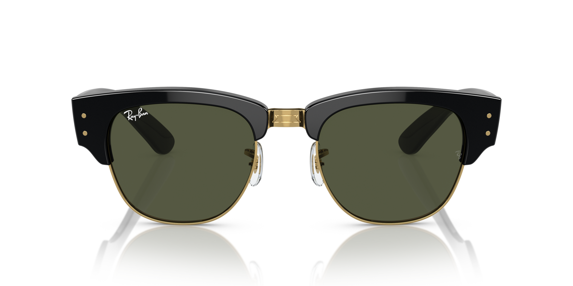 RB0316S Zwart op goud KunststofSunglass Frames van B24, Vooraanzicht
