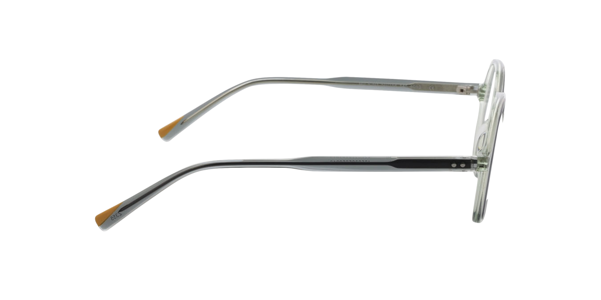 Toledo Tweelaags kristal groen AcetaatEyeglass Frames van B24, Zijaanzicht