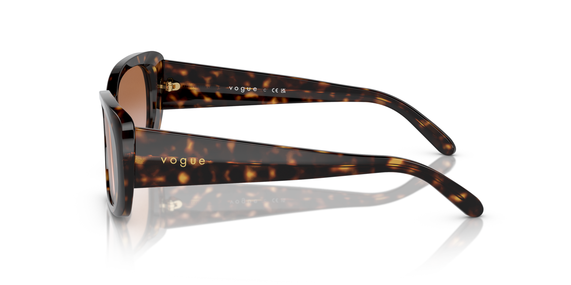 VO2606S Dunkelhavana AcetatSunglass Frames von B24, Seitenansicht