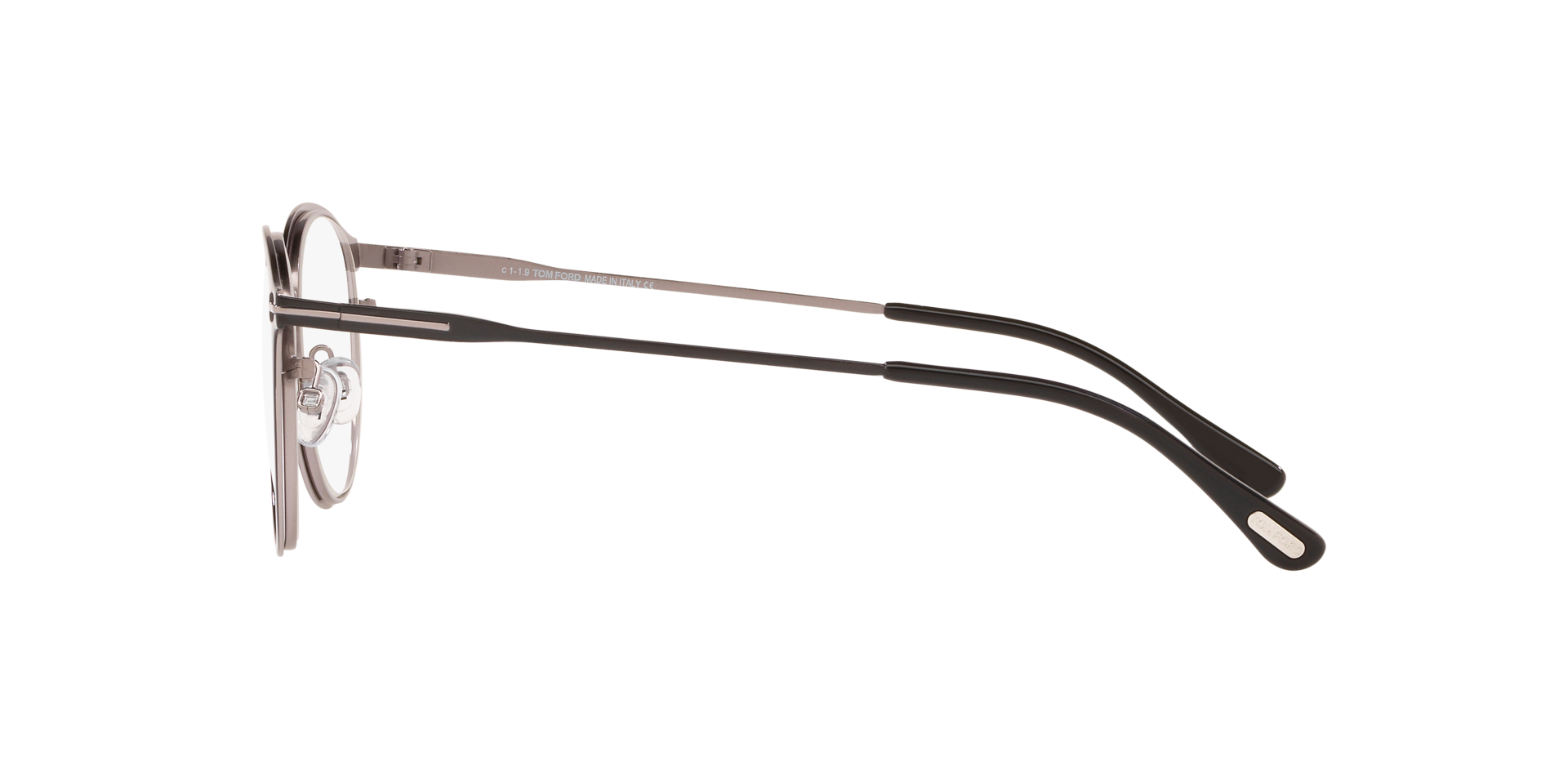 FT5528-B Zwart glanzend MetaalEyeglass Frames van B24, Zijaanzicht