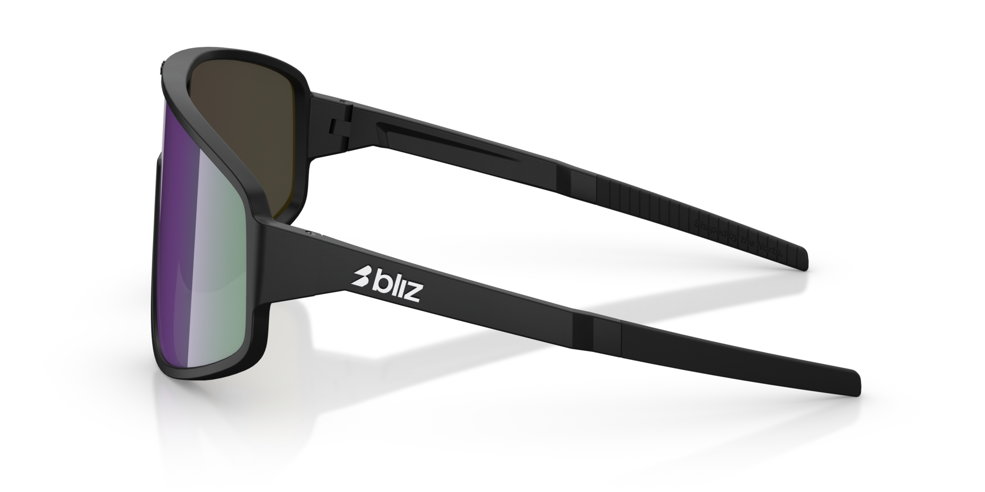 ZB7020 Matt Schwarz KunststoffSunglass Frames von B24, Seitenansicht