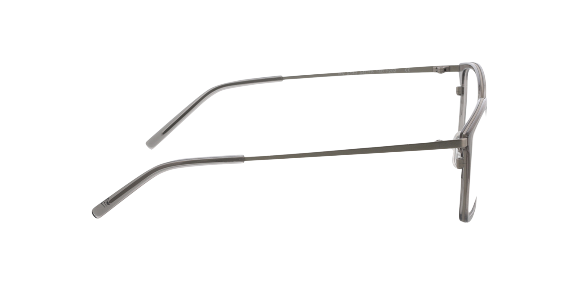 Panama Grijs  &  matzilver MetaalEyeglass Frames van B24, Zijaanzicht