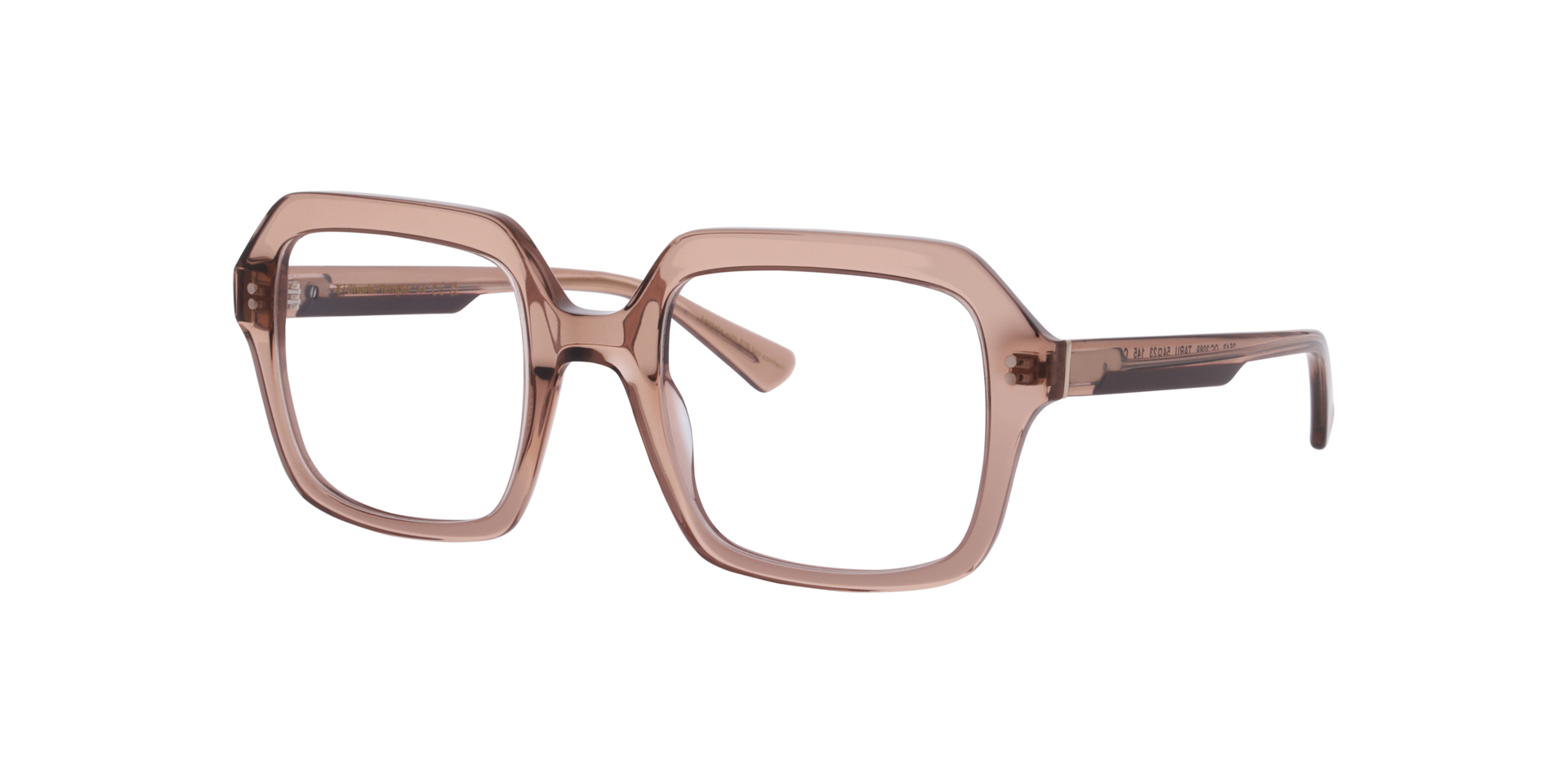 Taru Crystal Hellbraun AcetatEyeglass Frames von B24, Dreiviertelansicht