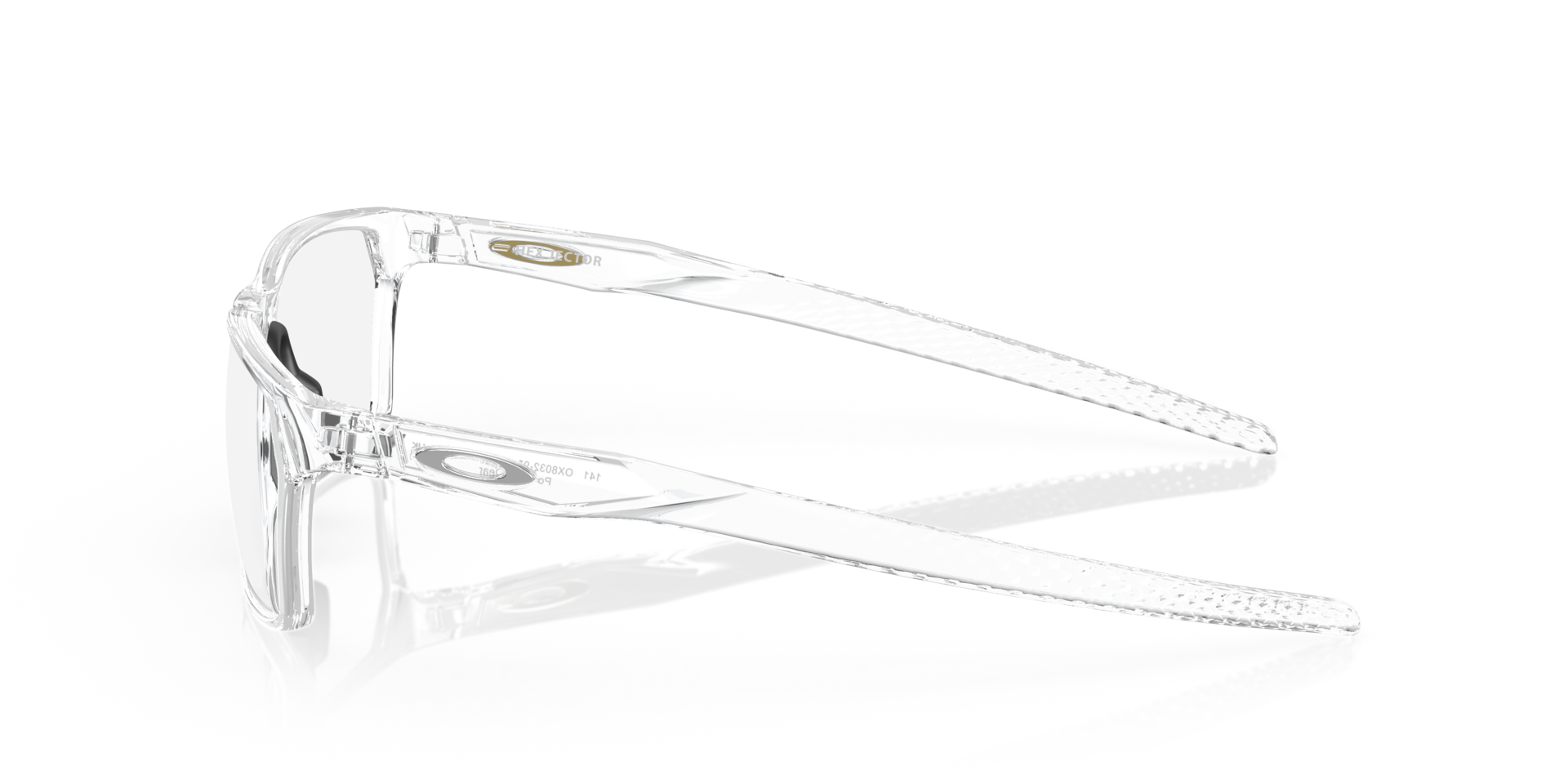 Hex Jector Glanzend transparant KunststofEyeglass Frames van B24, Zijaanzicht