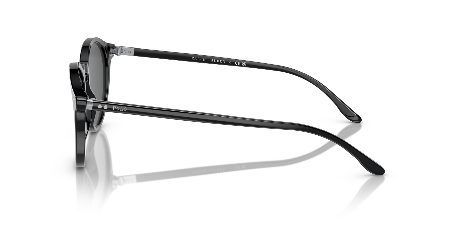 PH4193 Glanzend zwart AcetaatSunglass Frames van B24, Zijaanzicht