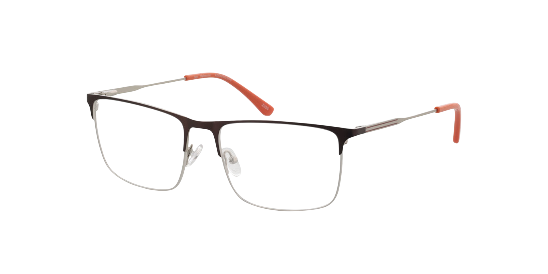 Melbourne Matbruin  &  matzilver MetaalEyeglass Frames van B24, Hoekweergave
