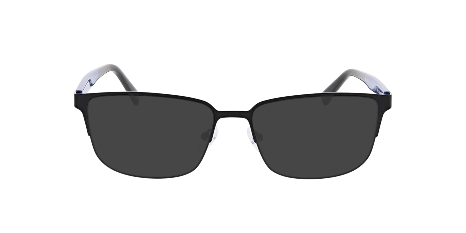 Nashville Matt Black  &  Blue  &  Black MetallEyeglass Frames von B24, mit getönten Gläsern