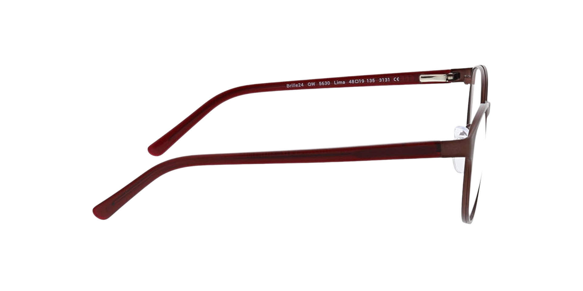 Lima Matt Burgundy MetallEyeglass Frames von B24, Seitenansicht