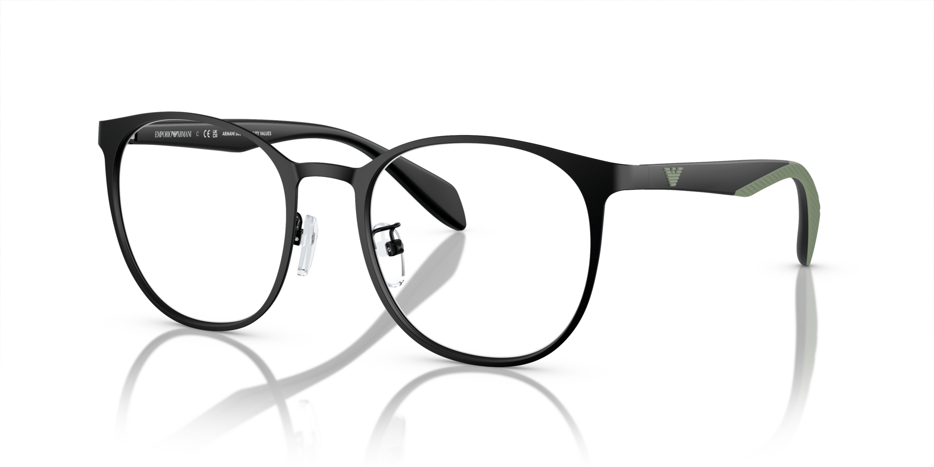 EA1148 Matzwart MetaalEyeglass Frames van B24, Hoekweergave