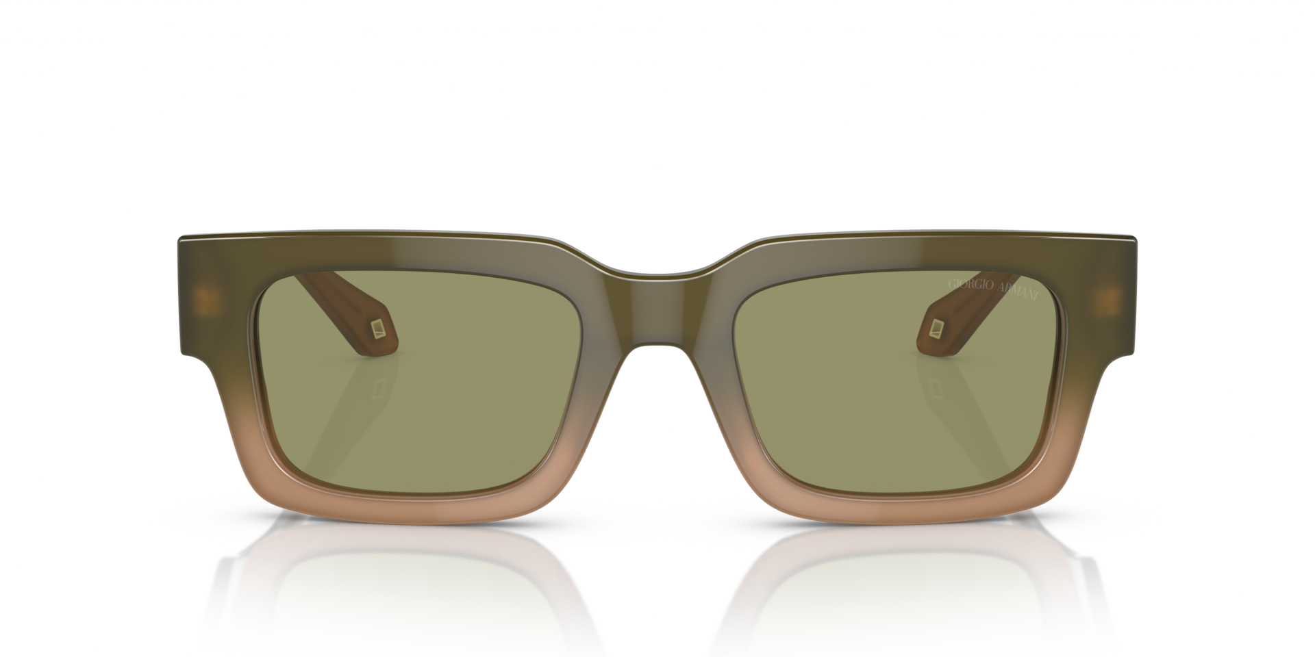AR8184U Gradient Green & Brown AcetaatSunglass Frames van B24, Vooraanzicht