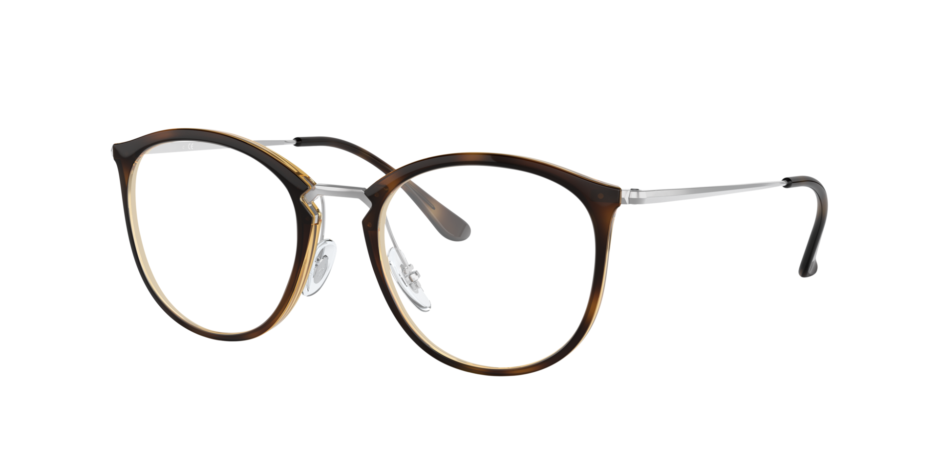 RB7140 Havana KunststofEyeglass Frames van B24, Hoekweergave