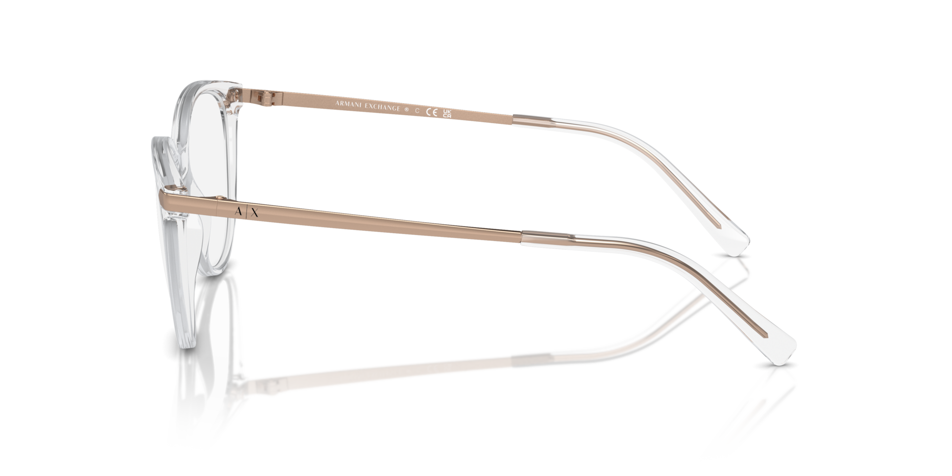 AX3078 Glanzend Kristal KunststofEyeglass Frames van B24, Zijaanzicht