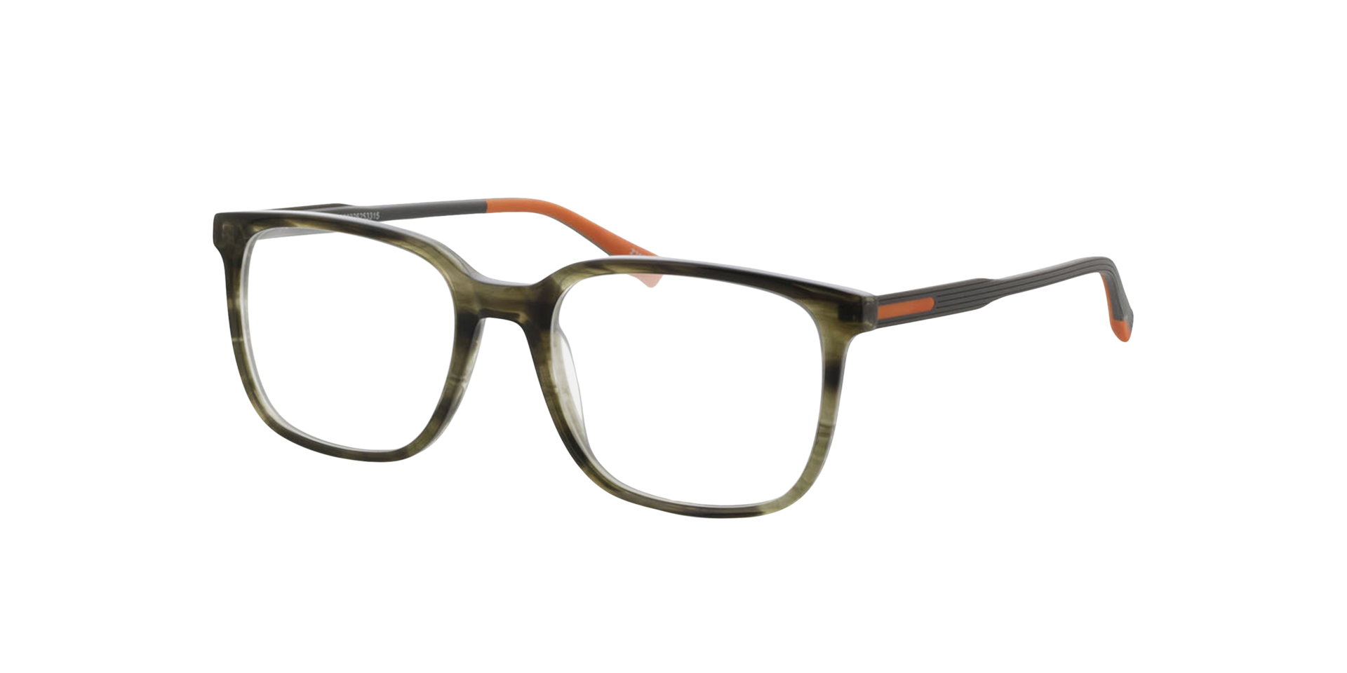 Phoenix Khaki Horn AcetaatEyeglass Frames van B24, Hoekweergave