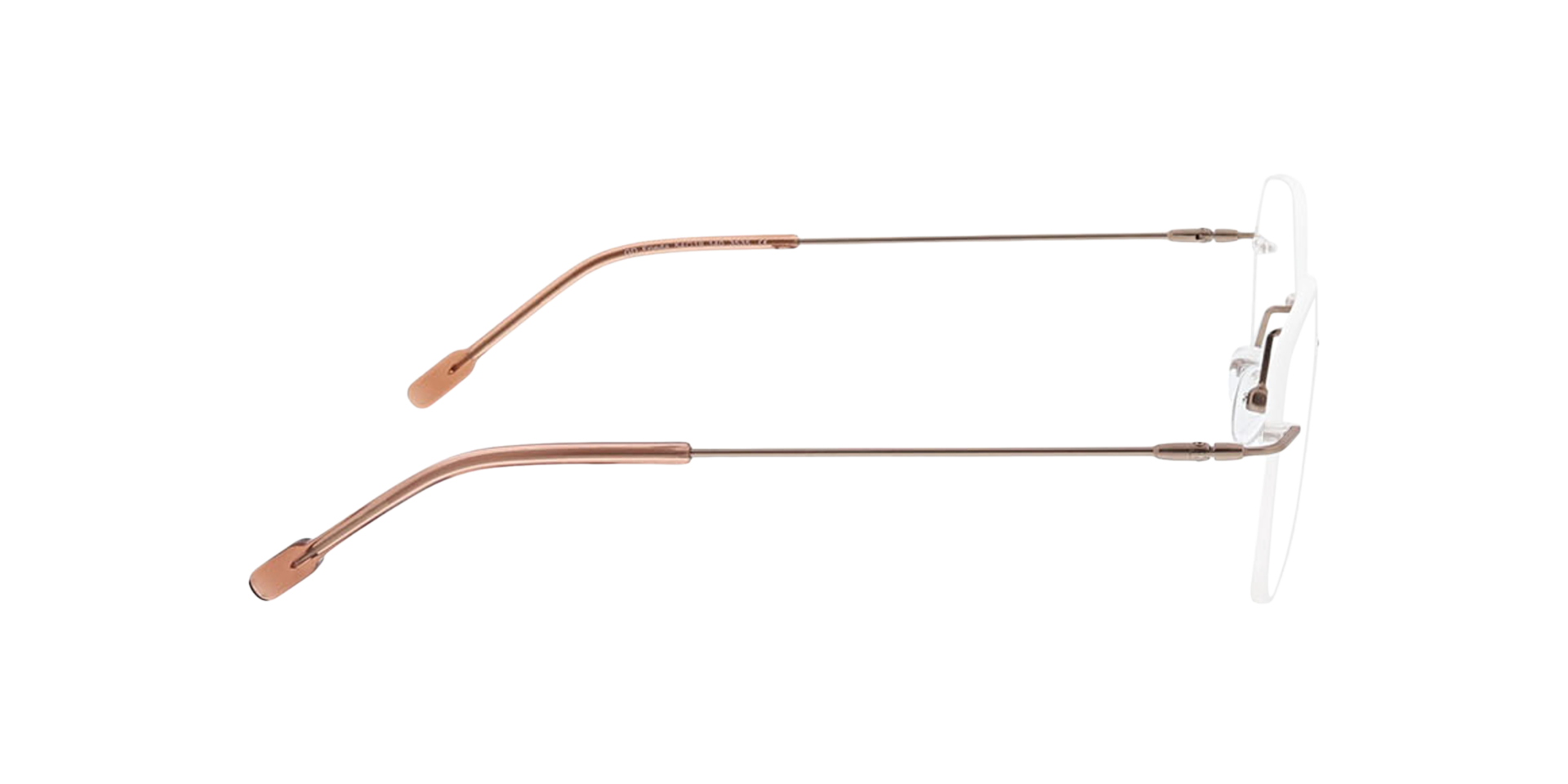 Frieda Satijn roze goud MetaalEyeglass Frames van B24, Zijaanzicht