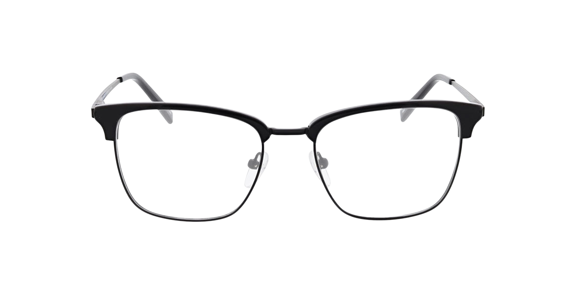 Tupelo Black  &  Matt Black MetallEyeglass Frames von B24, Vorderansicht