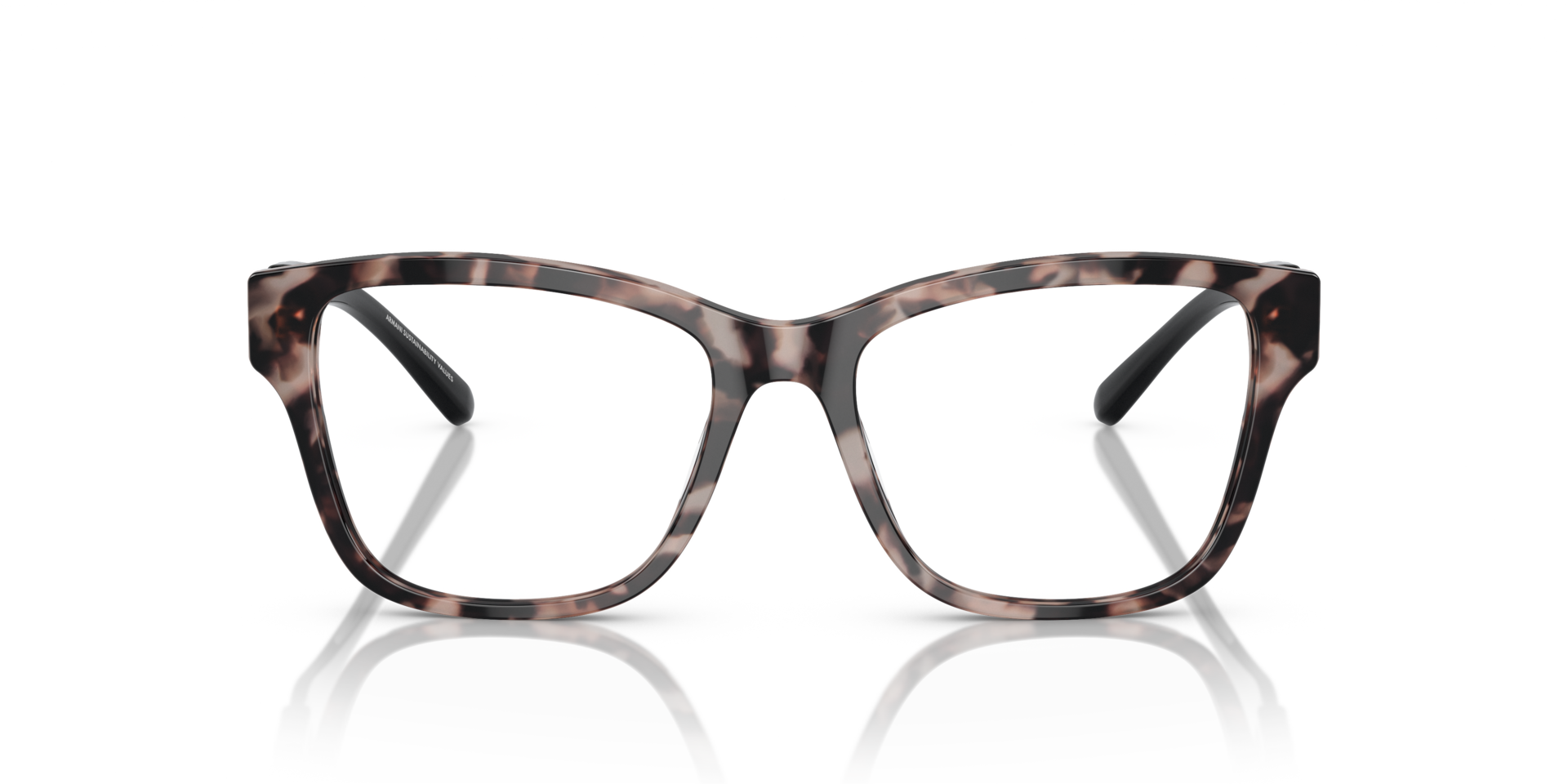 EA3222U Glanzend Roze Havana AcetaatEyeglass Frames van B24, Vooraanzicht