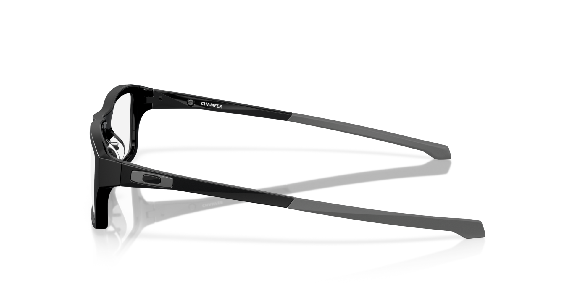 Chamfer™ Schwarz satiniert KunststoffEyeglass Frames von B24, Seitenansicht