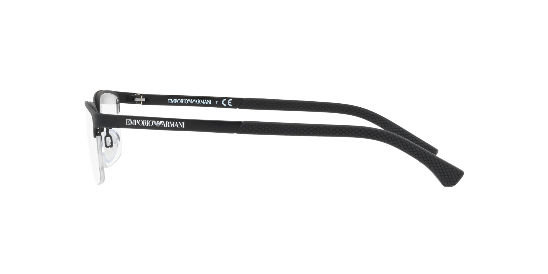 EA1041 Rubber zwart MetaalEyeglass Frames van B24, Zijaanzicht