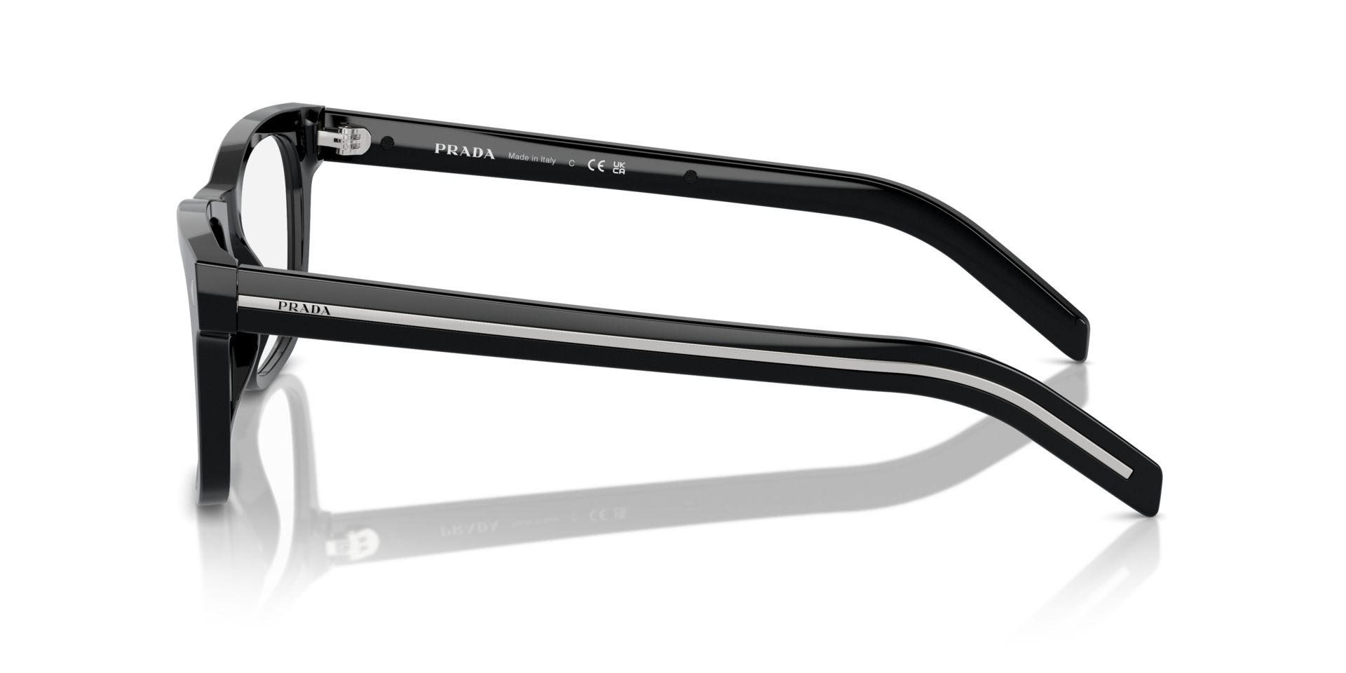 PR A13V Zwart AcetaatEyeglass Frames van B24, Zijaanzicht