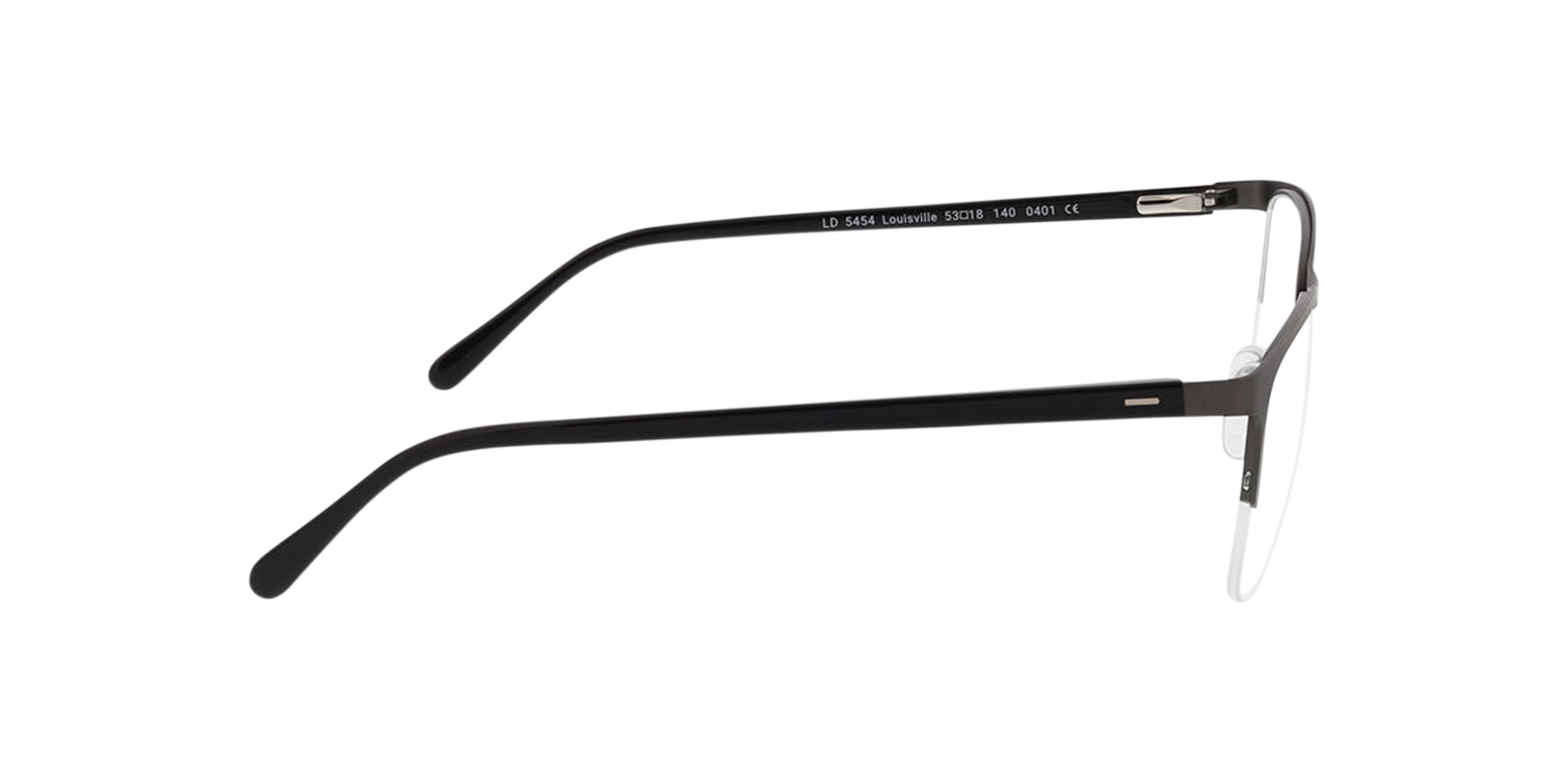 Louisville Matt Gun  &  Black MetallEyeglass Frames von B24, Seitenansicht