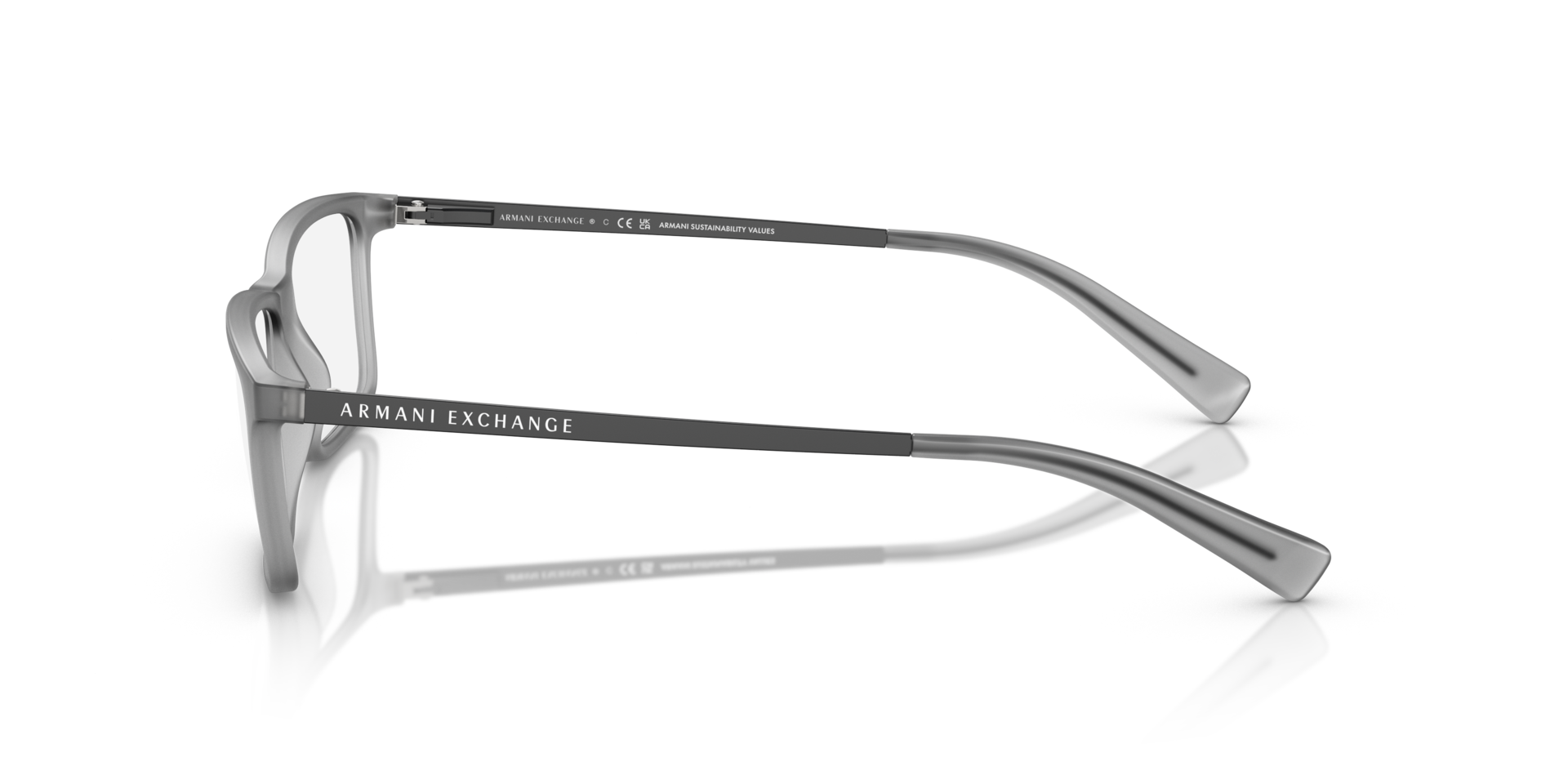 AX3027 Frosted Dark Grey KunststofEyeglass Frames van B24, Zijaanzicht
