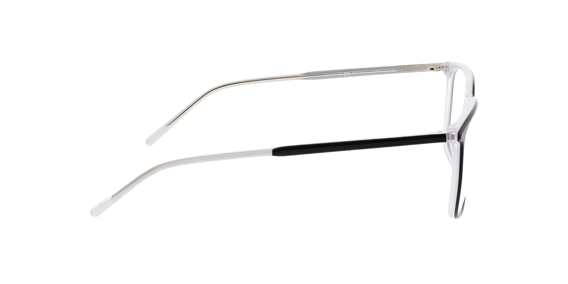 Oakland Trilayer Black  &  Crystal AcetatEyeglass Frames von B24, Seitenansicht