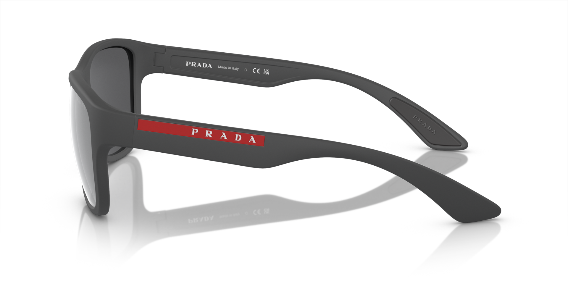 PS 01US Grijs Rubber KunststofSunglass Frames van B24, Zijaanzicht
