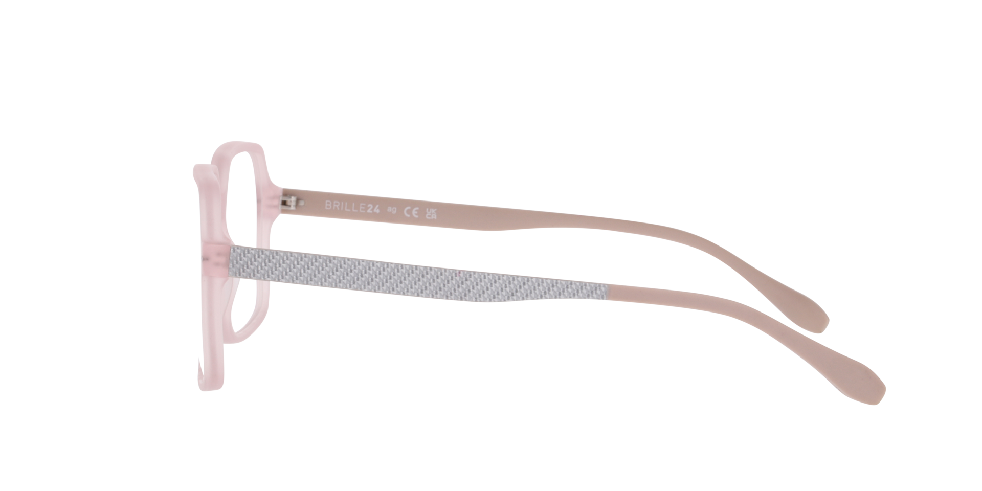Nantes Milky Pink AcetaatEyeglass Frames van B24, Zijaanzicht