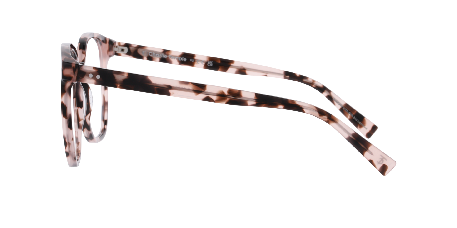 Sacha Pink Havana AcetatEyeglass Frames von B24, Seitenansicht