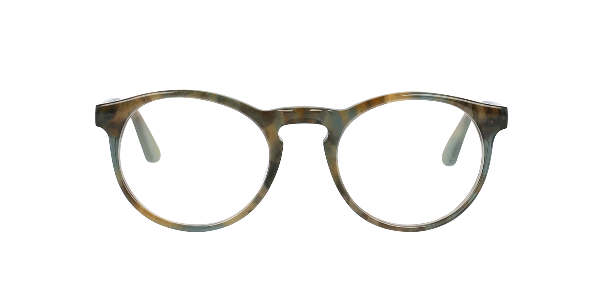 Steven S. African Greenish AcetatEyeglass Frames von B24, Vorderansicht