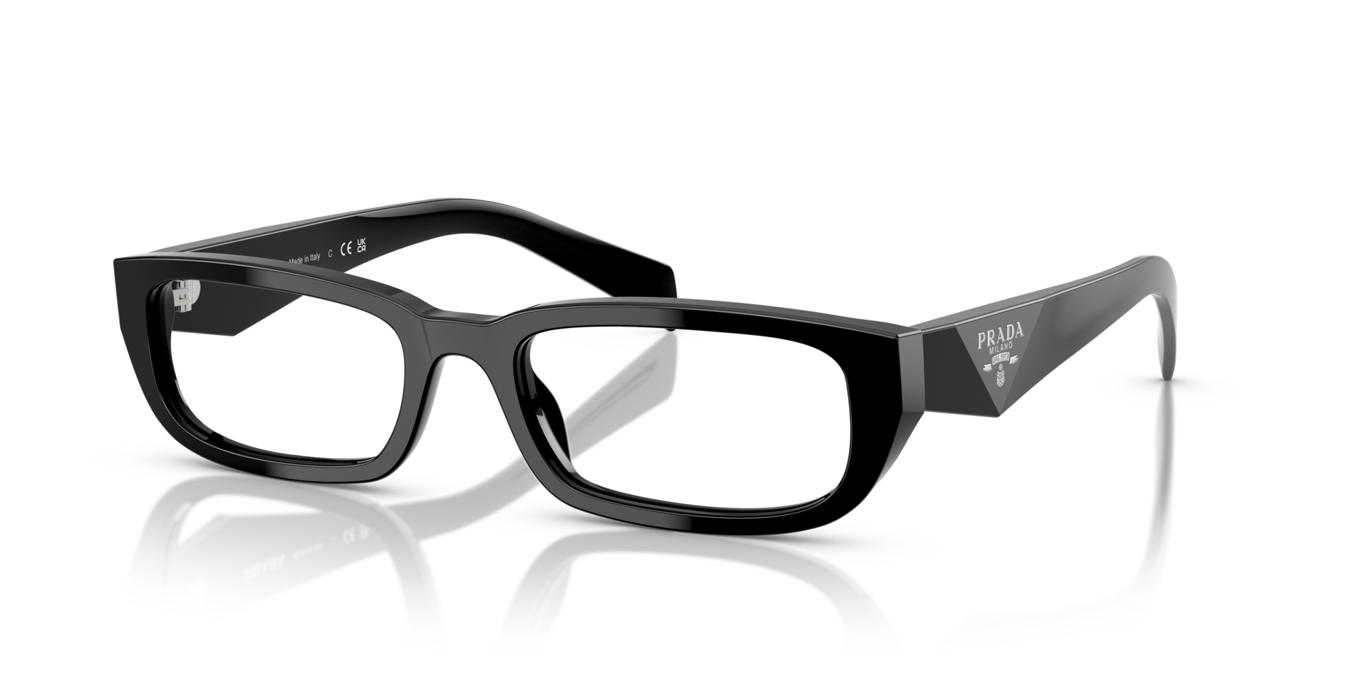 PR B05V Black & Silver Night AcetatEyeglass Frames von B24, Dreiviertelansicht