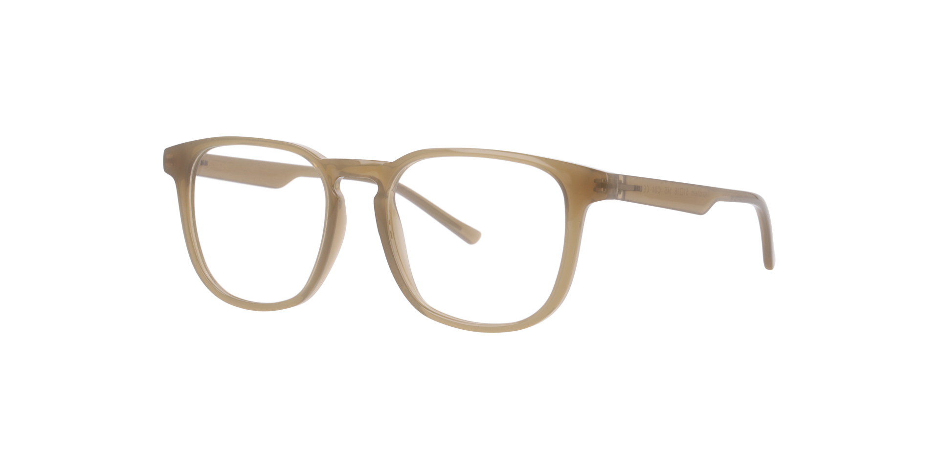 Trondheim Milky Khaki KunststofEyeglass Frames van B24, Hoekweergave