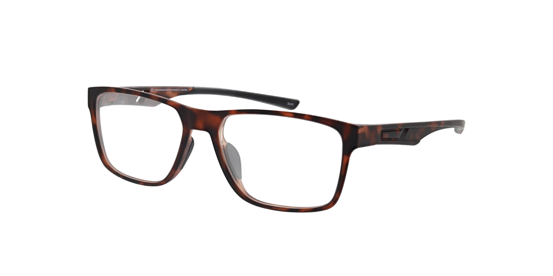 Colorado Mat Havana KunststofEyeglass Frames van B24, Hoekweergave