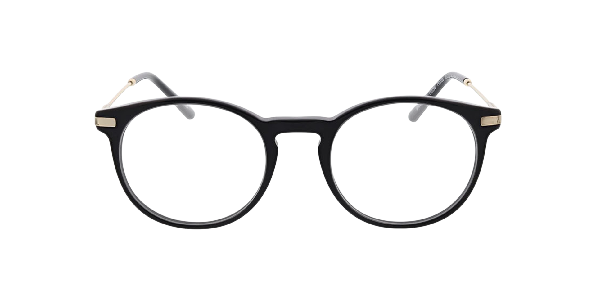 Florida Schwarz AcetatEyeglass Frames von B24, Vorderansicht