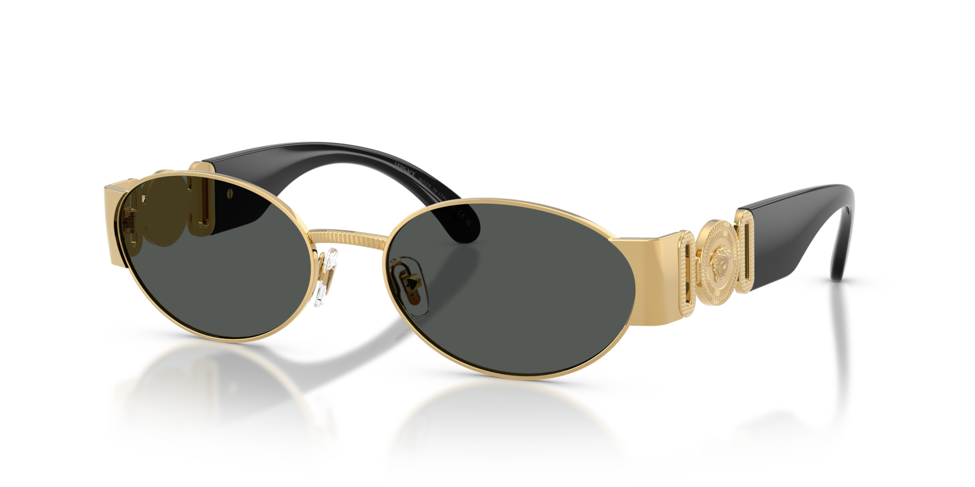 VE2299 Goud MetaalSunglass Frames van B24, Hoekweergave