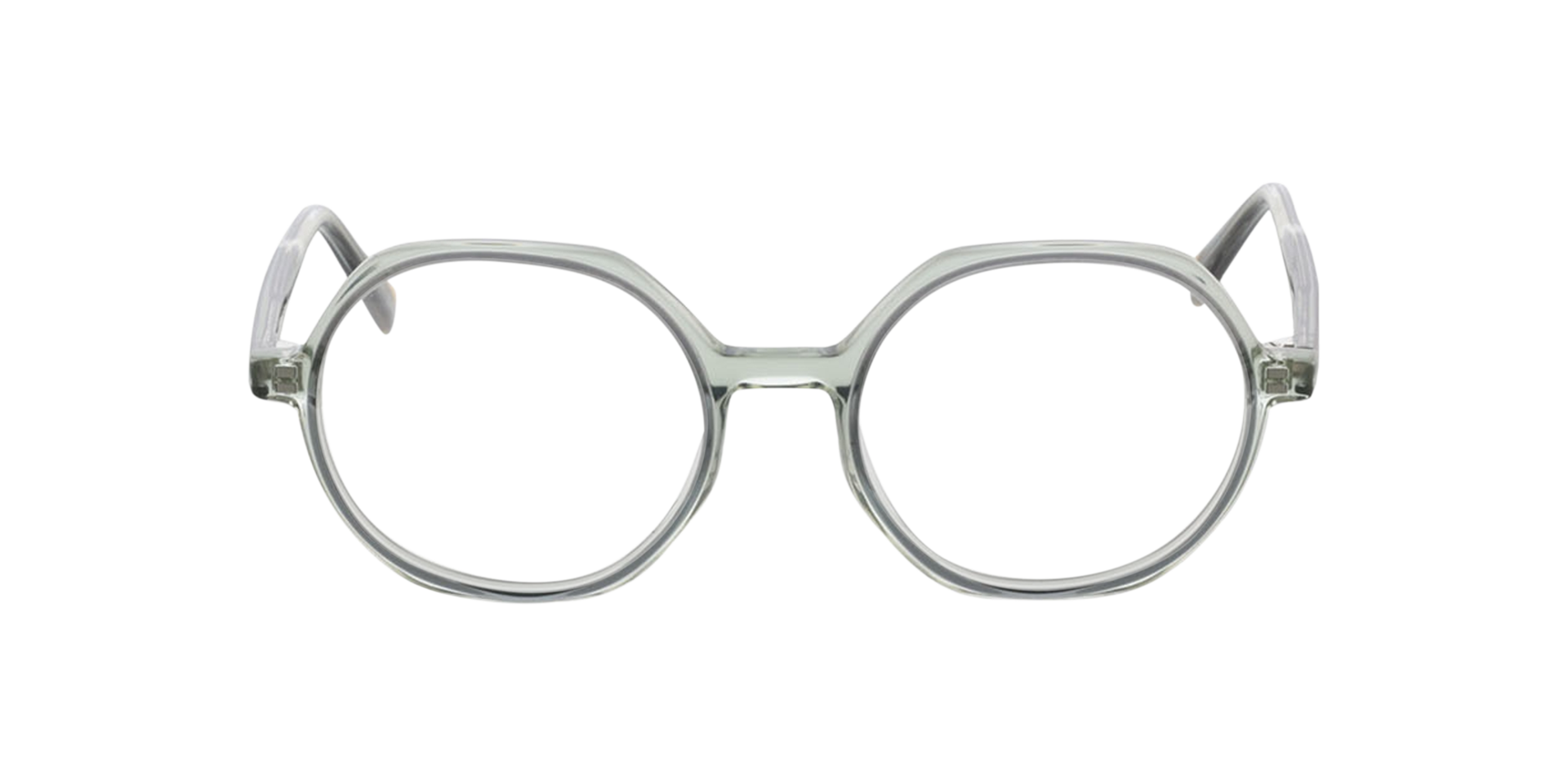 Toledo Tweelaags kristal groen AcetaatEyeglass Frames van B24, Vooraanzicht