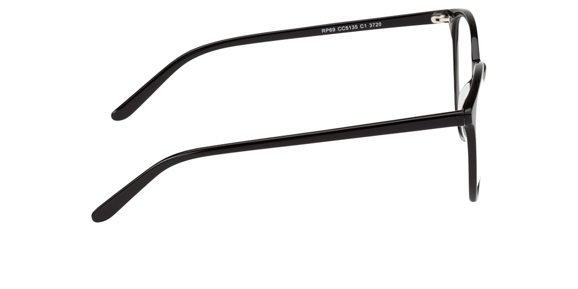 New York Schwarz AcetatEyeglass Frames von B24, Seitenansicht